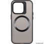Brilliance LUX iPhone 15 Lens holder transparent CD pattern Case Black