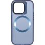Brilliance LUX iPhone 15 Pro Max Lens holder transparent CD pattern Case Blue