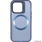 Brilliance LUX iPhone 14 Pro Max Lens holder transparent CD pattern Case Blue