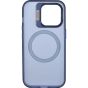 Brilliance LUX iPhone 15 Pro Lens holder transparent CD pattern Case Blue