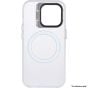 Brilliance LUX for Iphone 15 Plus Lens holder transparent CD pattern case White
