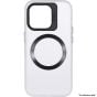 Brilliance LUX for Iphone 15 Plus Lens holder transparent CD pattern case White