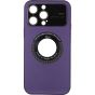 Brilliance LUX iPhone 15 Pro Large glass window + iron magnifying glass Case Purple
