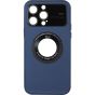 Brilliance LUX iPhone 15 Large glass window + iron magnifying glass Case Deep Blue