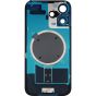 iPhone 16 Back Glass W/Steel Plate & Magnet Black (OEM PULL)