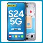 Samsung S24 LCD with Touch + Frame Blue Service Pack (Assembled)