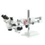 SZM7045-STL2 Double Arm Boom Trinocular Stereo Zoom Industrial Microscope With LED Lights - 45X