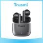 TRUSMI ENC Zinc Alloy Metal Semi-in-Ear Wireless Headphones Gray