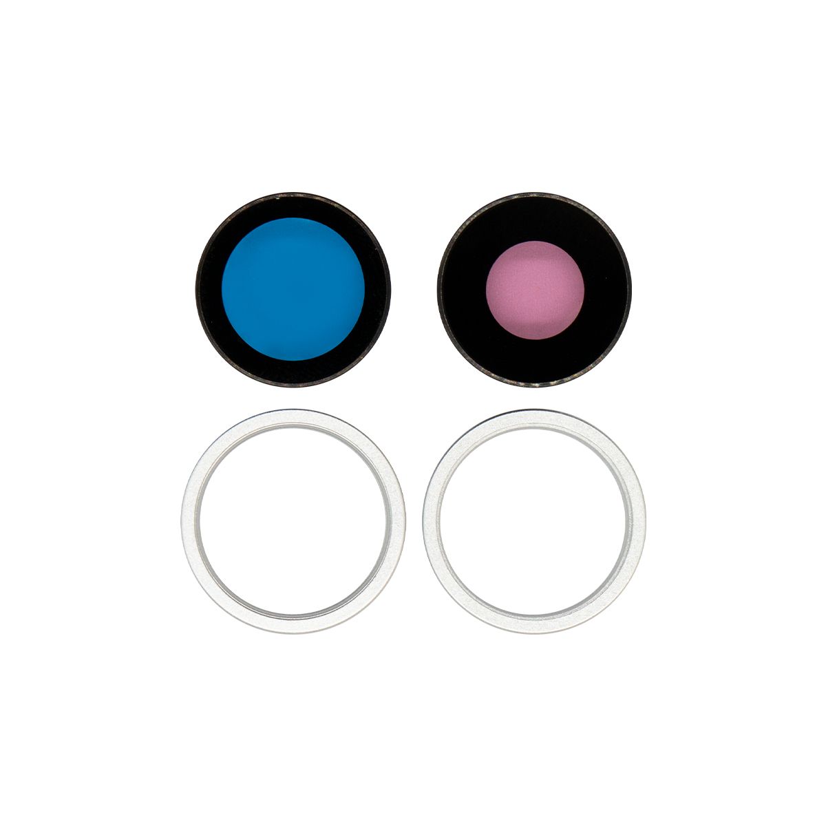 iPhone 16 / 16 Plus Back Camera Lens With Bracket & Bezel White (2 Piece Set)