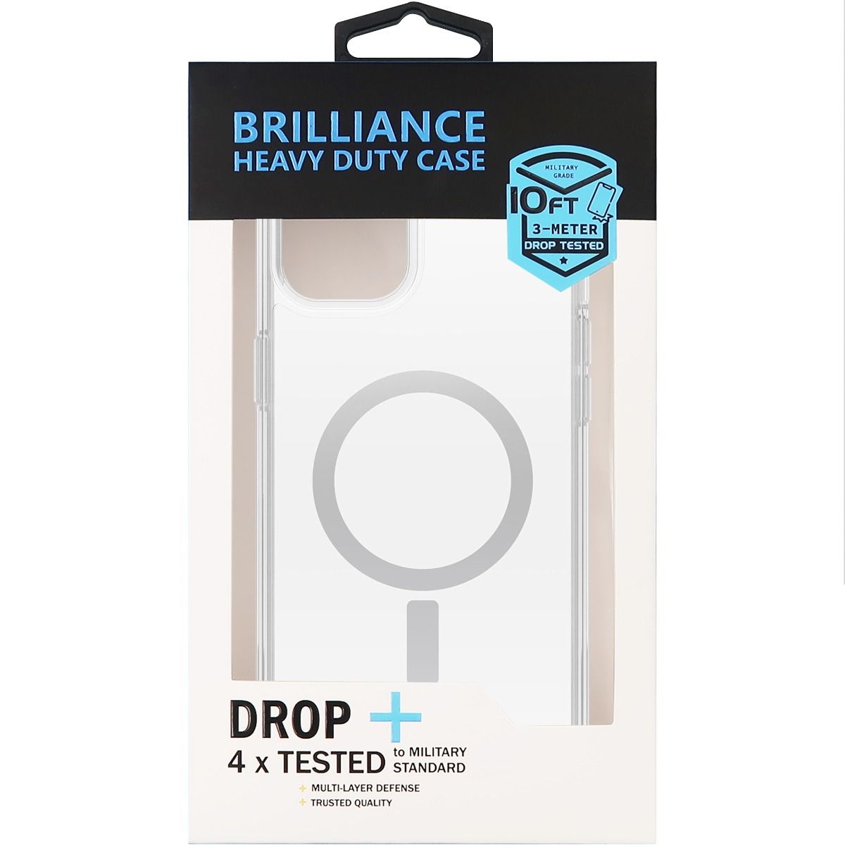 Brilliance HEAVY DUTY iPhone 15 Slim + Magnetic Series Clear Case