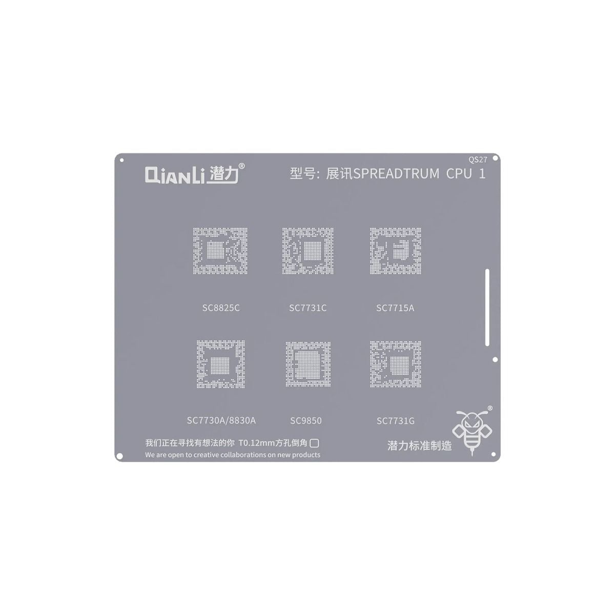Bumblebee Stencil (QS27) SPREADTRUM CPU1 (Qianli) SC8825C / SC7730A / 8830A / SC7731C / SC9850 / SC7715A / SC7731G