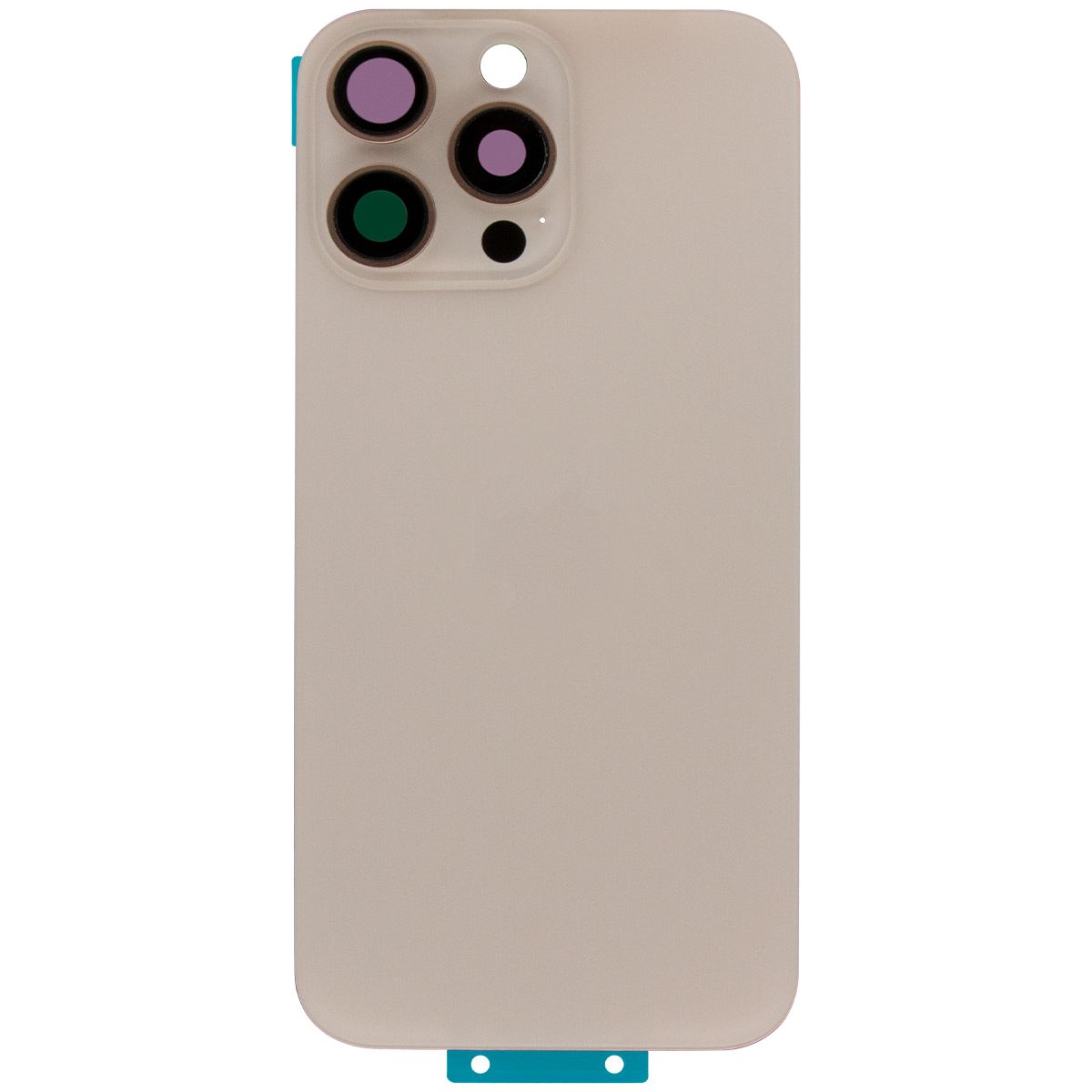 iPhone 16 Pro Max Back Glass W/Steel Plate & Magnet Desert Titanium (OEM PULL)