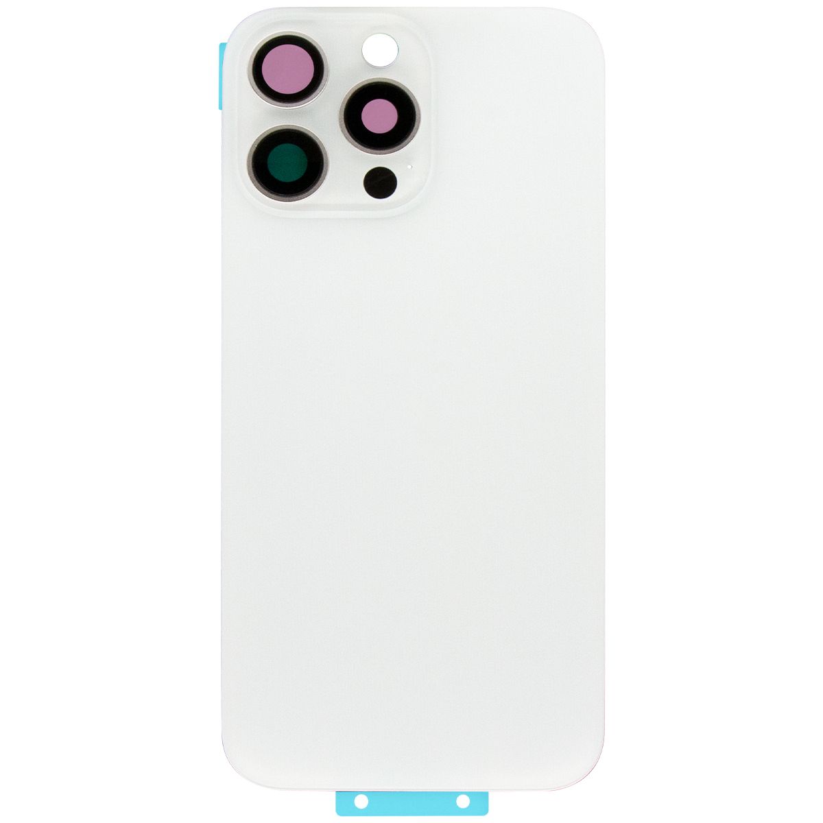 iPhone 16 Pro Max Back Glass W/Steel Plate & Magnet White Titanium (OEM PULL)
