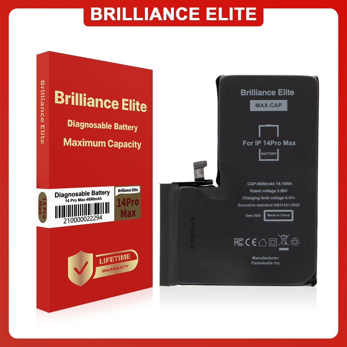 Brilliance Elite iPhone 14 Pro Max Diagnosable Battery (4690mAh)