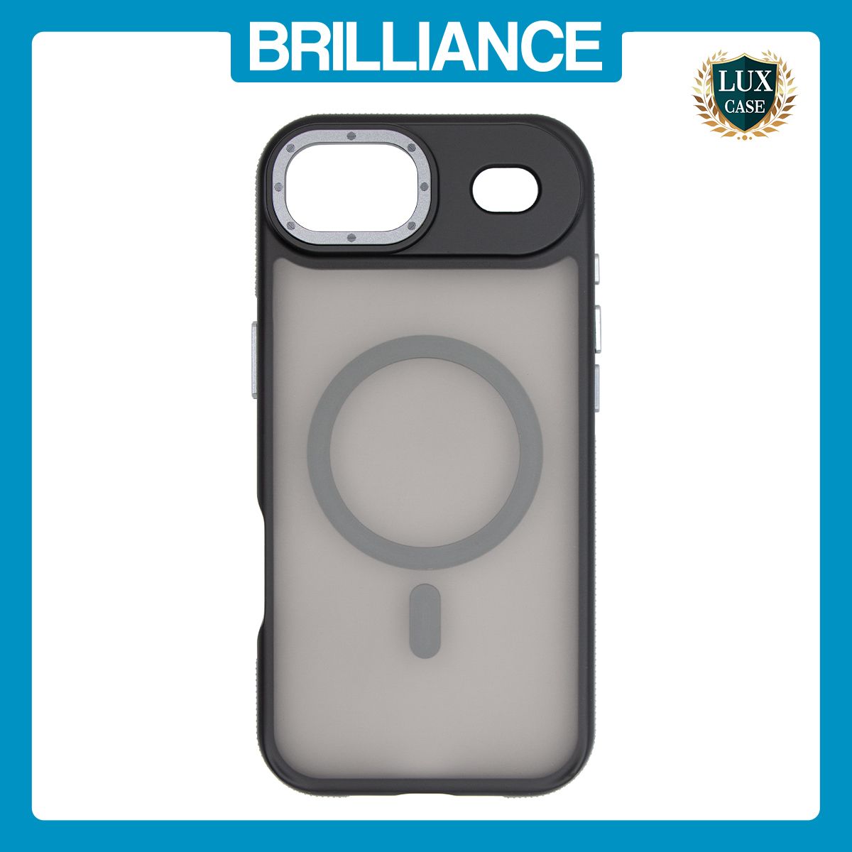 Brilliance LUX iPhone 17 Air Silicone-Feel Magnetic Hybrid TPU + PC Phone Case Gray