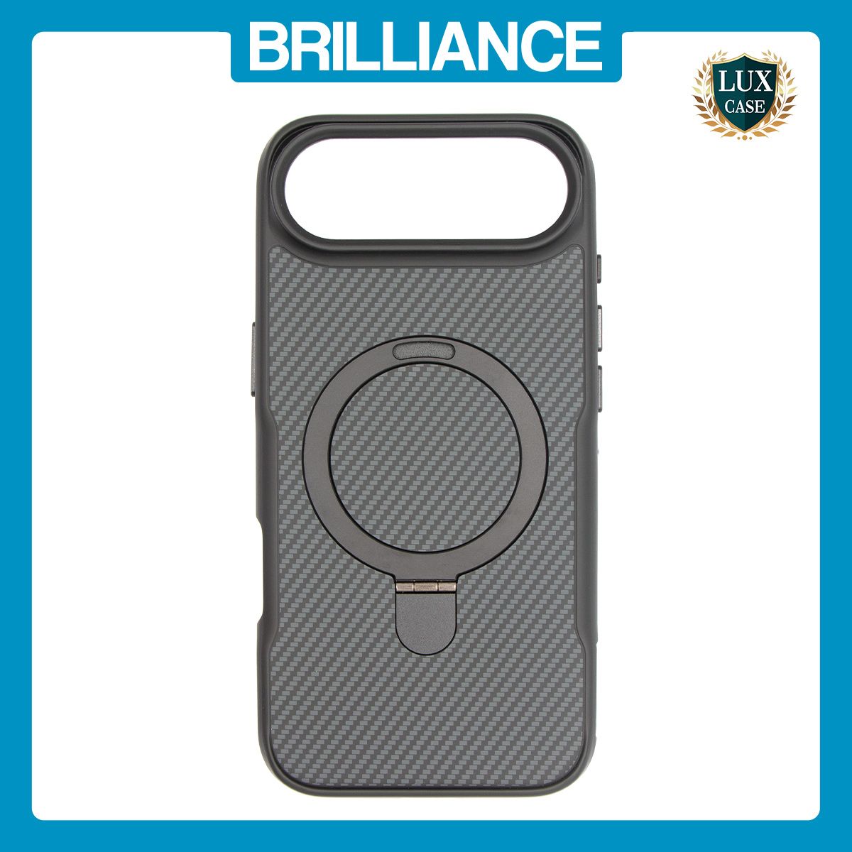 Brilliance LUX iPhone 17 Air TPU+PC Magnetic Airbag Anti-fall Phone Case Black