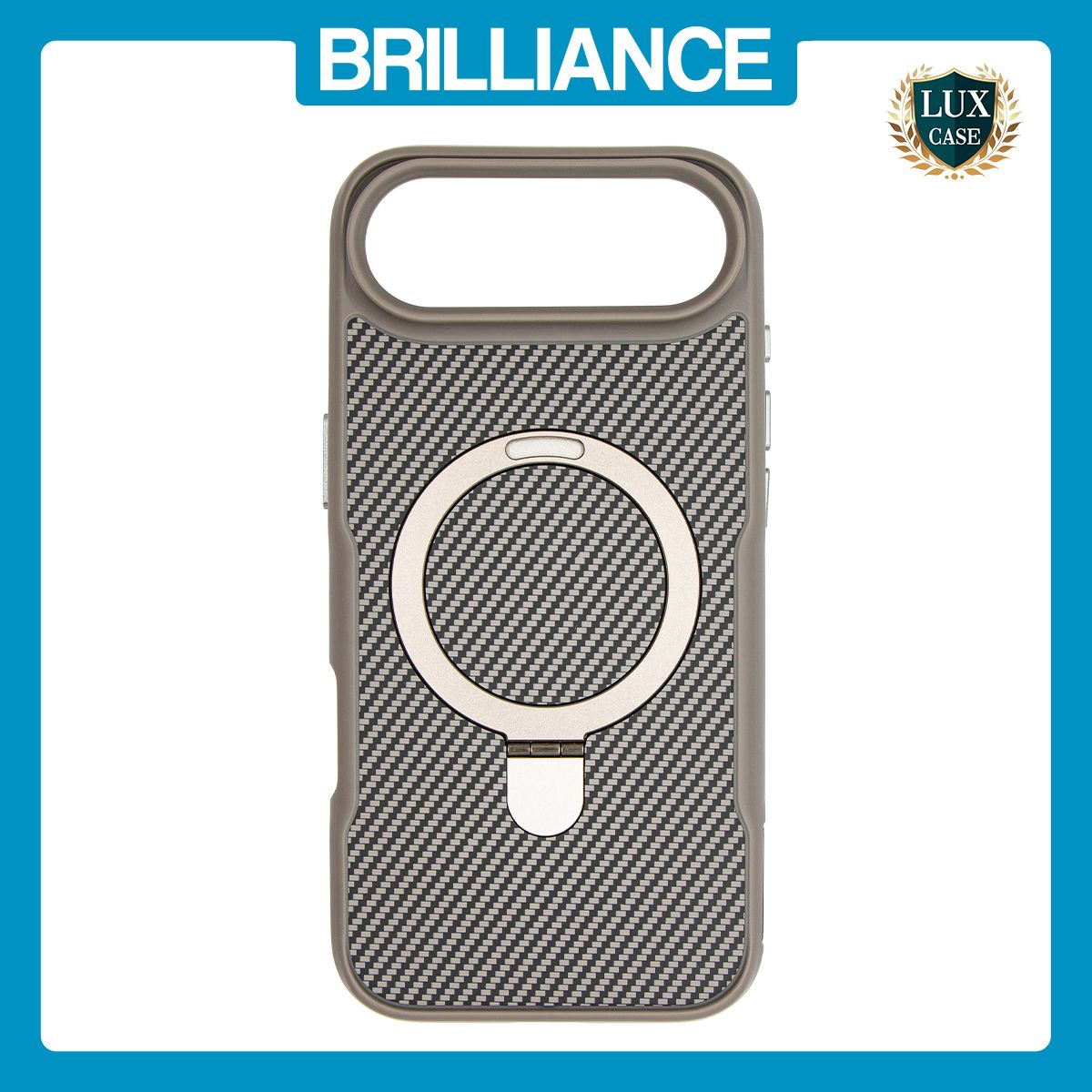 Brilliance LUX iPhone 17 Air TPU+PC Magnetic Airbag Anti-fall Phone Case Gray