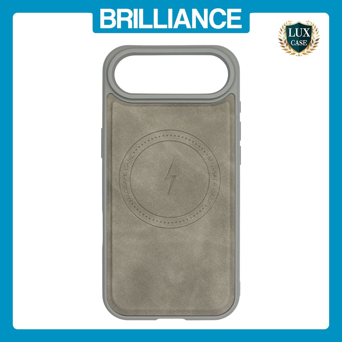 Brilliance LUX iPhone 17 Air Matte Magnetic TPU+PC+PU leather Phone Case Gray