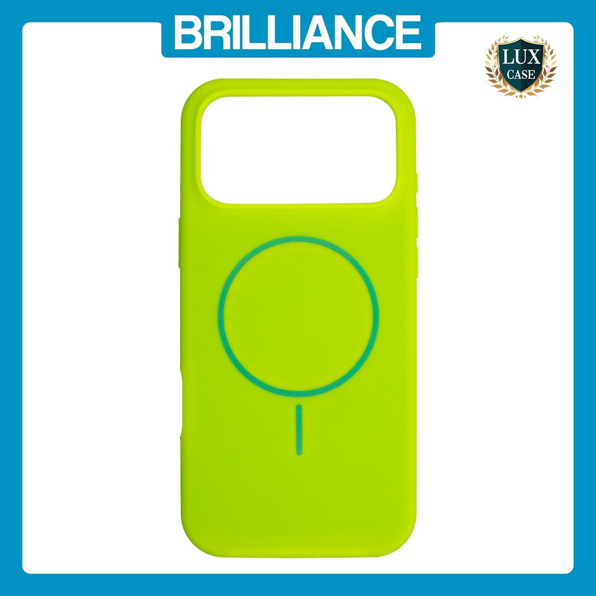 Brilliance LUX iPhone 17 Air Magnetic Solid Silicone with Open-Area Camera Cutout Phone Case Green