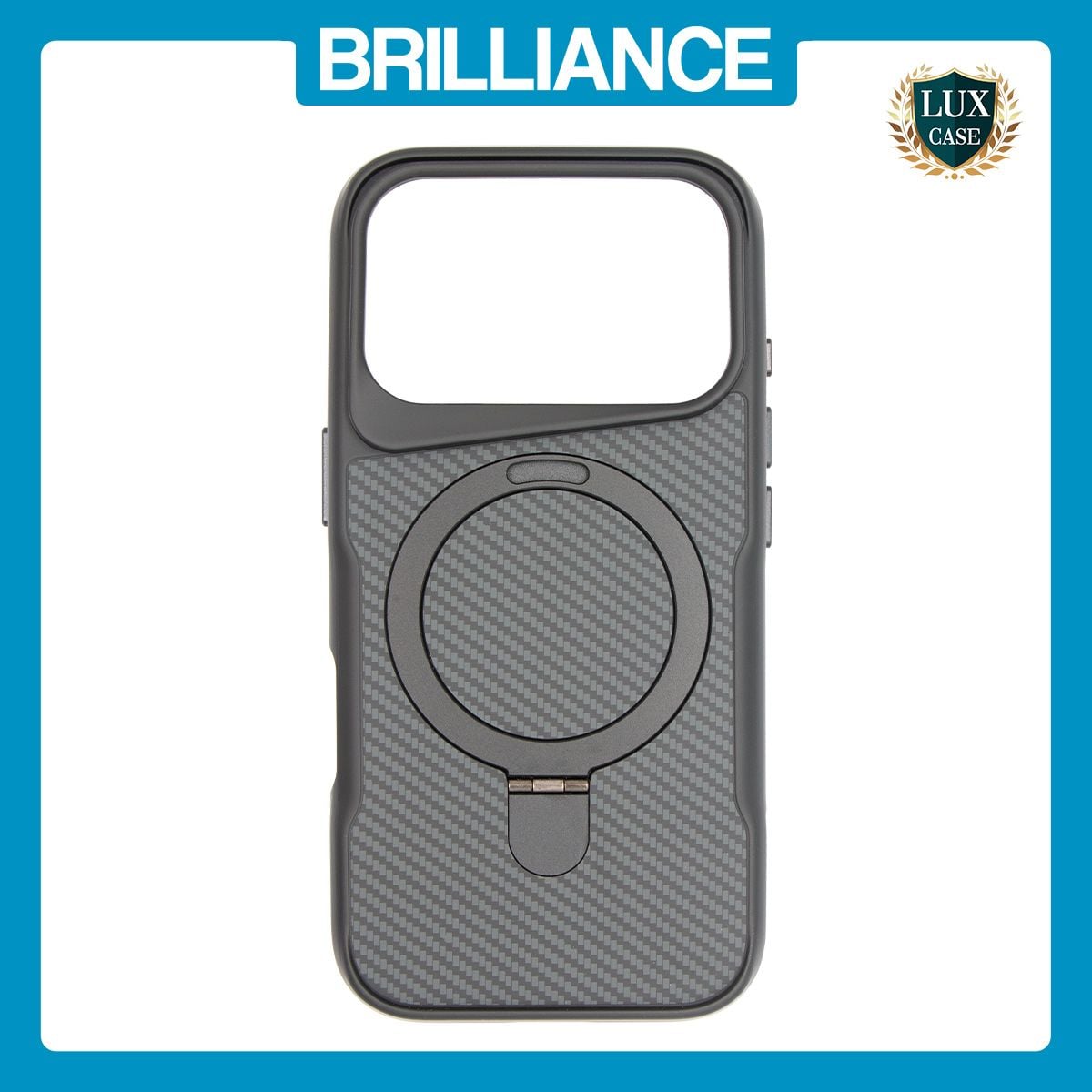 Brilliance LUX iPhone 17 Pro TPU+PC Magnetic Airbag Anti-fall Phone Case Black