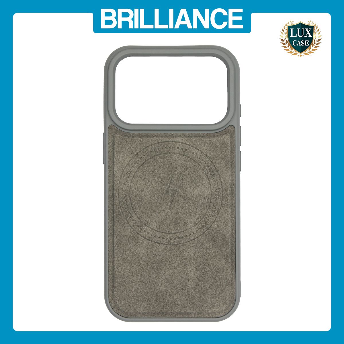 Brilliance LUX iPhone 17 Pro Matte Magnetic TPU+PC+PU leather Phone Case Gray