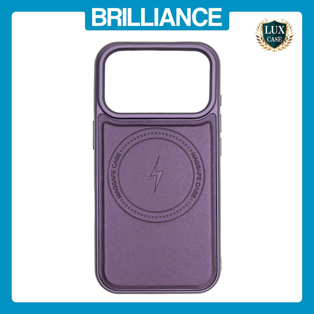 Brilliance LUX iPhone 17 Pro Matte Magnetic TPU+PC+PU leather Phone Case Purple