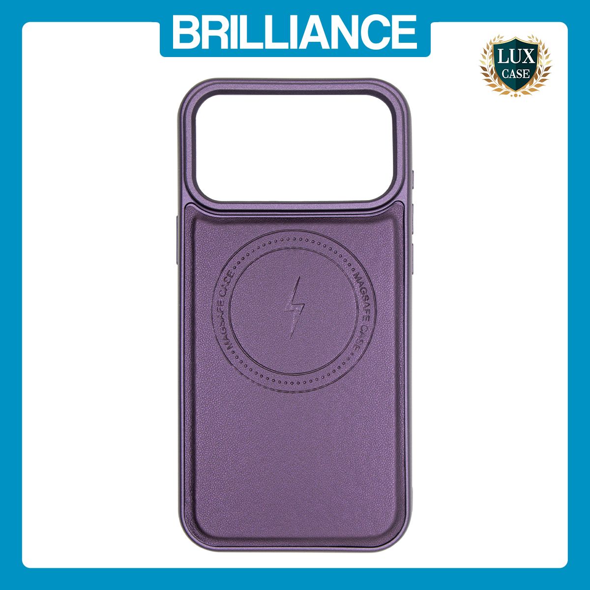 Brilliance LUX iPhone 17 Pro Max Matte Magnetic TPU+PC+PU leather Phone Case Purple