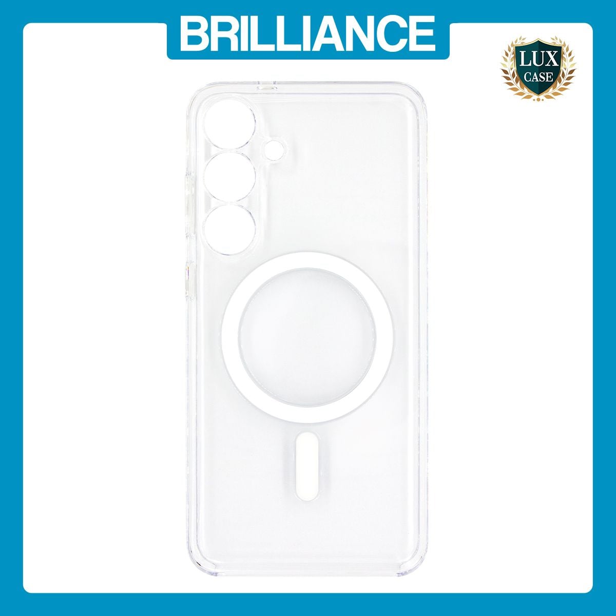 Brilliance LUX Samsung S25 High-Clarity Transparent Clear PC Magnetic Phone Case