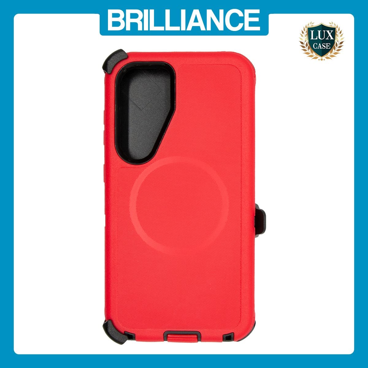 Brilliance HEAVY DUTY Samsung S25 (Pro Series) + Magnetic Case Red + Black