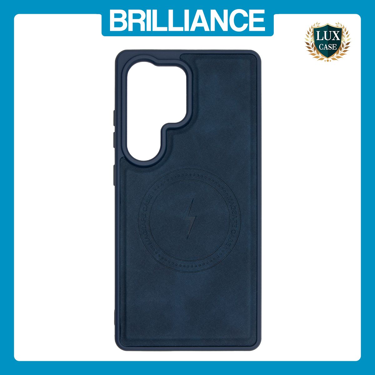 Brilliance LUX Samsung S25 Plus Matte Magnetic TPU+PC+PU leather Phone Case Royal Blue
