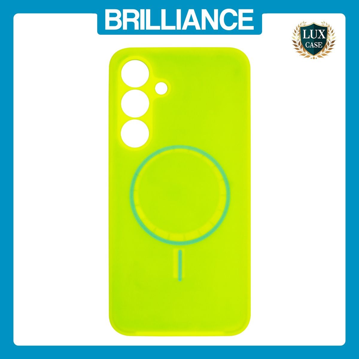 Brilliance LUX Samsung S25 Plus Magnetic Solid Silicone with Open-Area Camera Cutout Phone Case Green