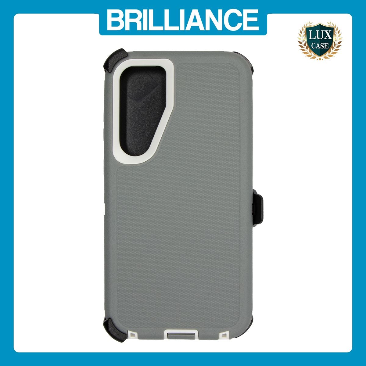 Brilliance HEAVY DUTY Samsung S25 Plus (Pro Series) Case Grey White