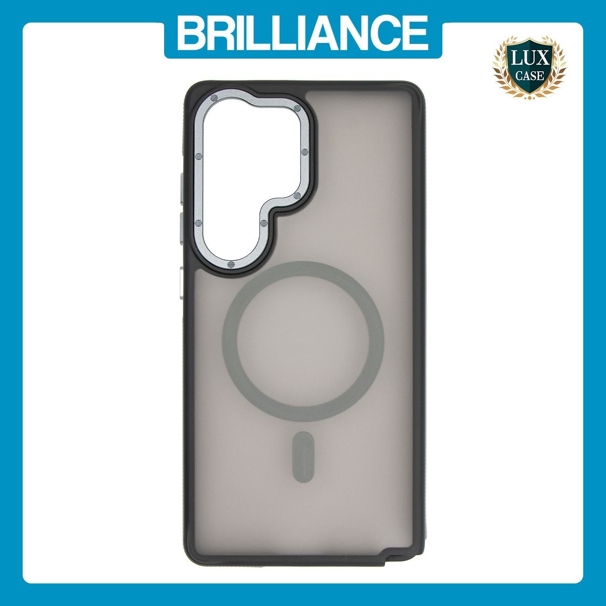 Brilliance LUX Samsung S25 Ultra Silicone-Feel Magnetic Hybrid TPU + PC Phone Case Gray