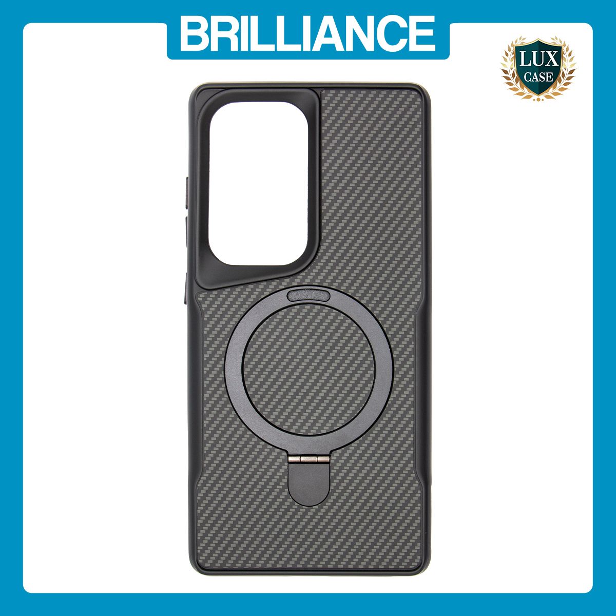 Brilliance LUX Samsung S25 Ultra TPU+PC Magnetic Airbag Anti-fall Phone Case Black
