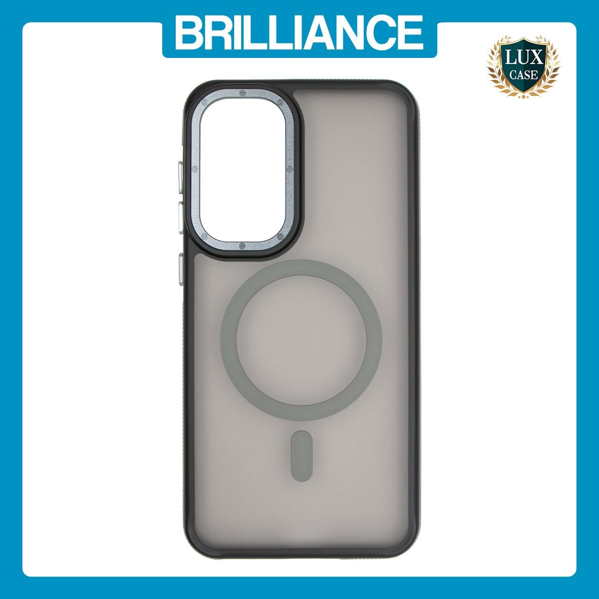 Brilliance LUX Samsung S25 FE Silicone-Feel Magnetic Hybrid TPU + PC Phone Case Gray