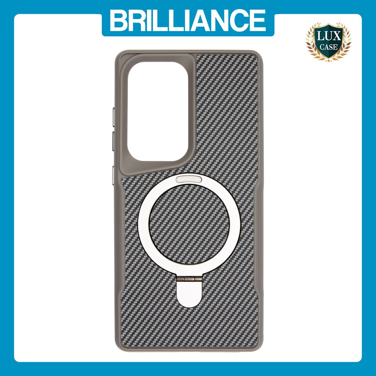Brilliance LUX Samsung S25 Edge TPU+PC Magnetic Airbag Anti-fall Phone Case Gray