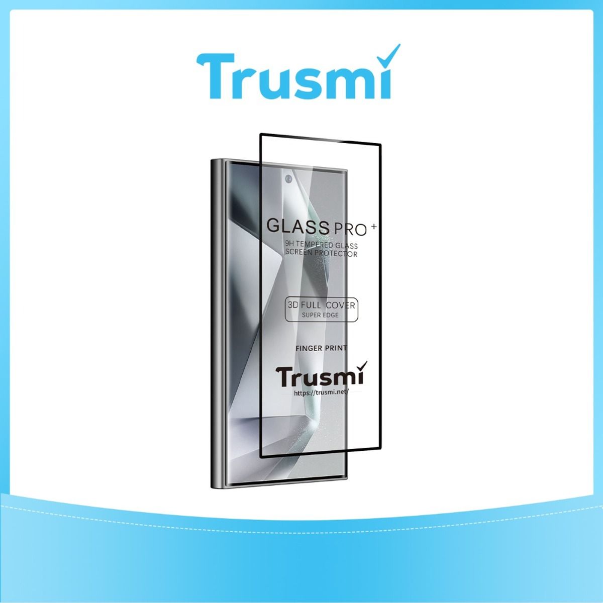 TRUSMI 3D Transparent Tempered Glass Screen Protector for Samsung A21 Pack of 10