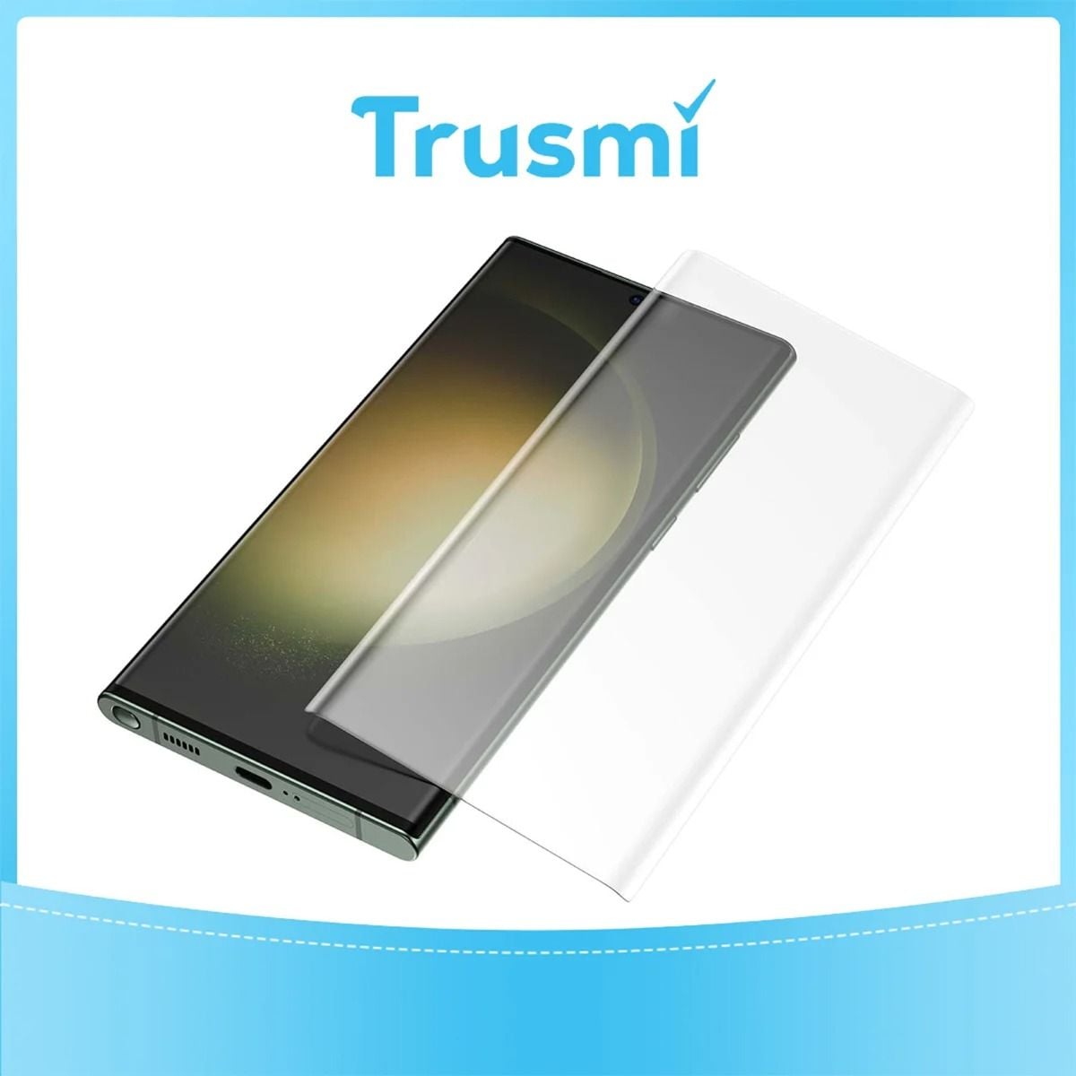 TRUSMI Samsung  Note 20 Ultra Full Adhesive Curved Tempered Glass Retail Packing (Functioning Fingerprint)