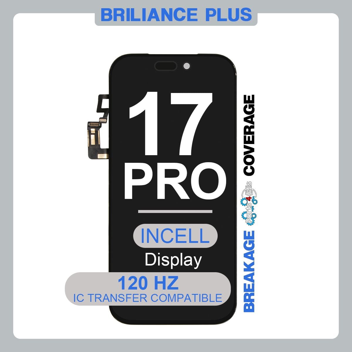 Brilliance Plus iPhone 17 Pro LCD with Touch Incell Black (R-IC) (120 HZ)