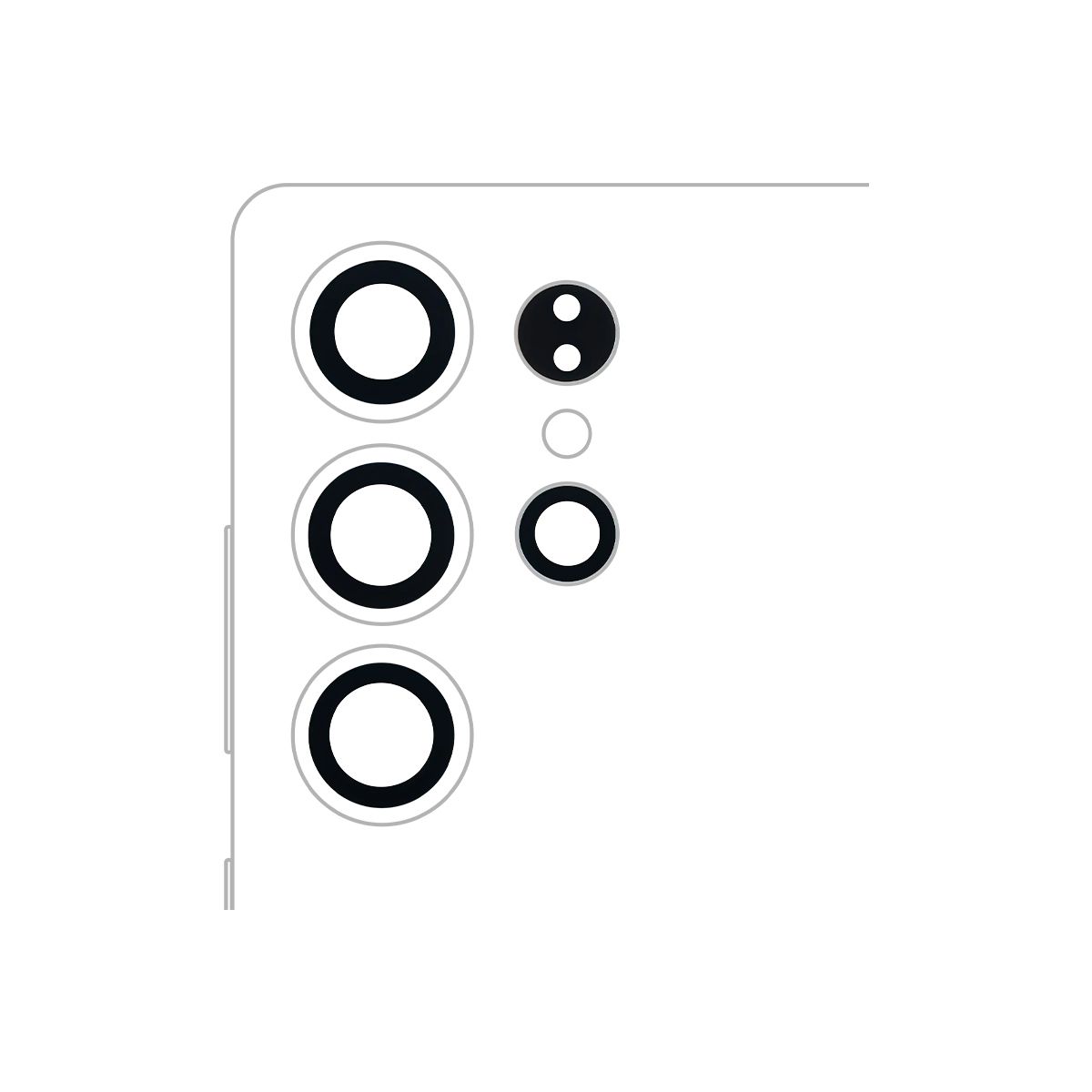 Samsung S25 Ultra Back Camera Lens Set (Glass Only)