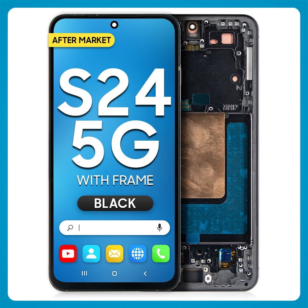 Samsung S24 LCD with Touch + Frame After Market OLED Black