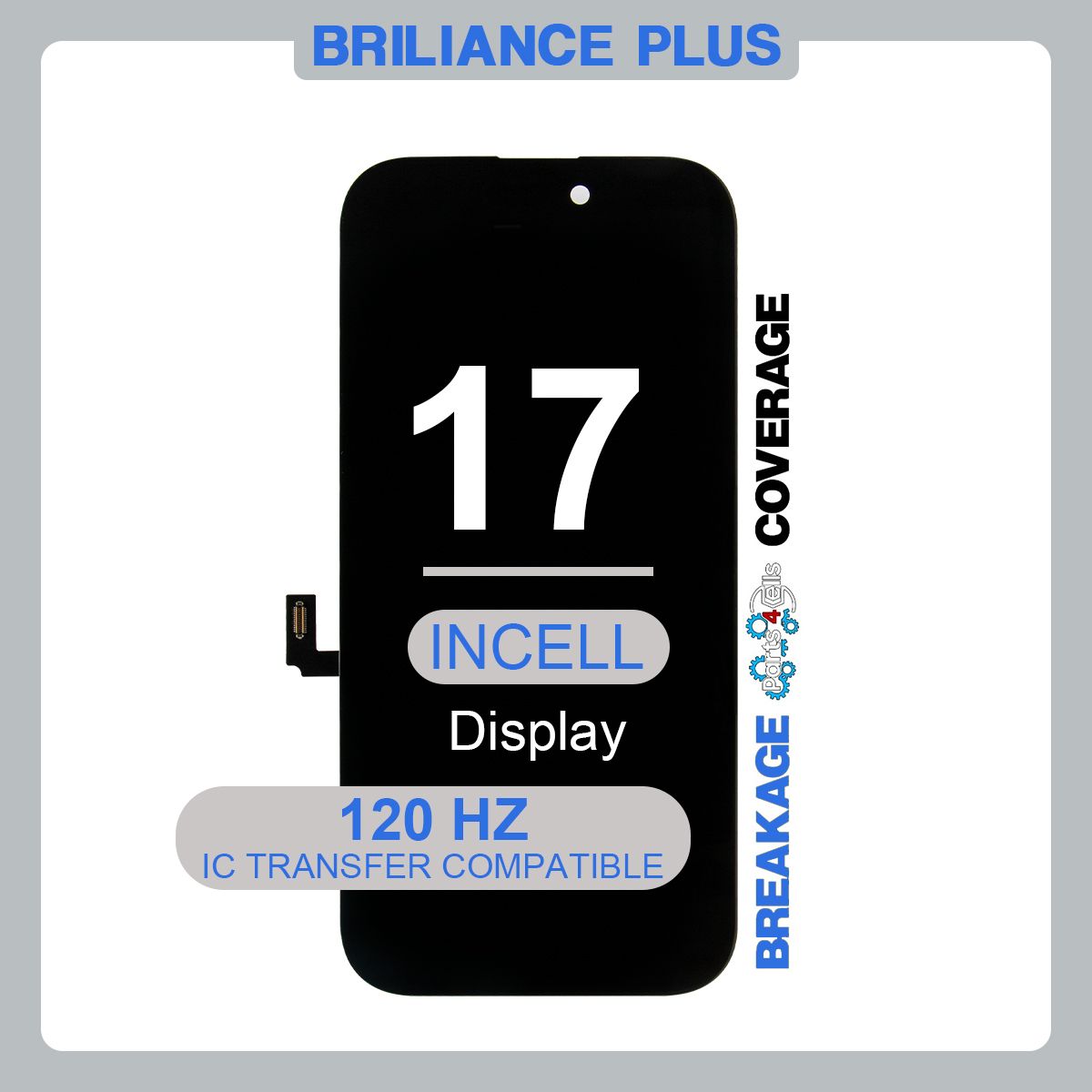 Brilliance Plus iPhone 17 LCD with Touch Incell Black (R-IC) (120 HZ)