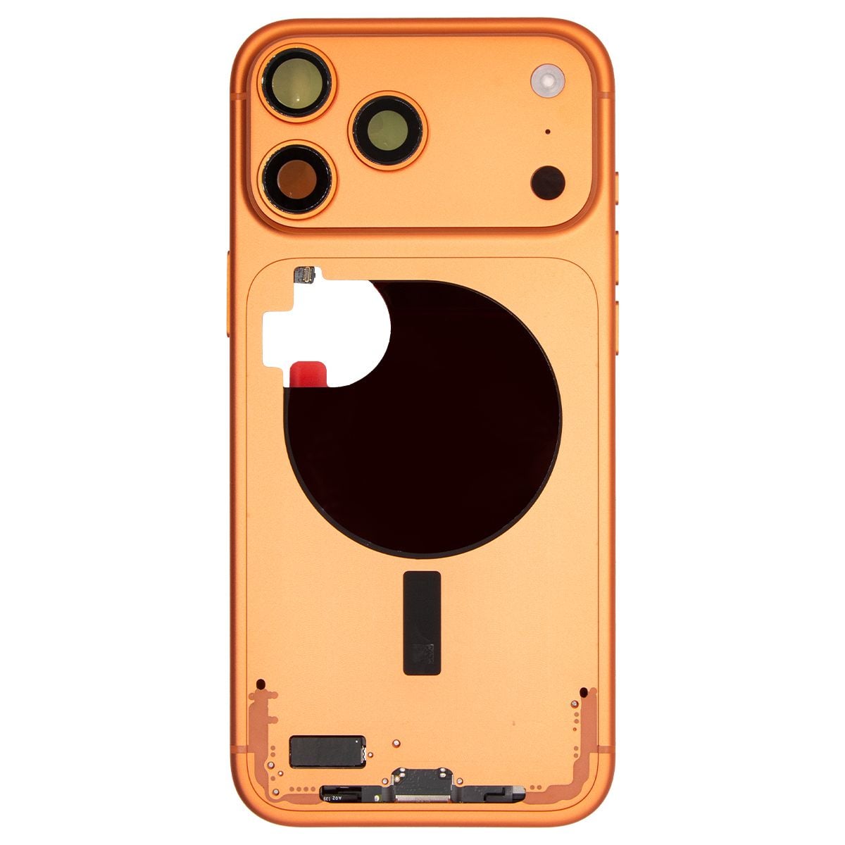 iPhone 17 Pro Max Back Housing W/ Charging Port Flex & Small Parts Cosmic Orange (OEM PULL)