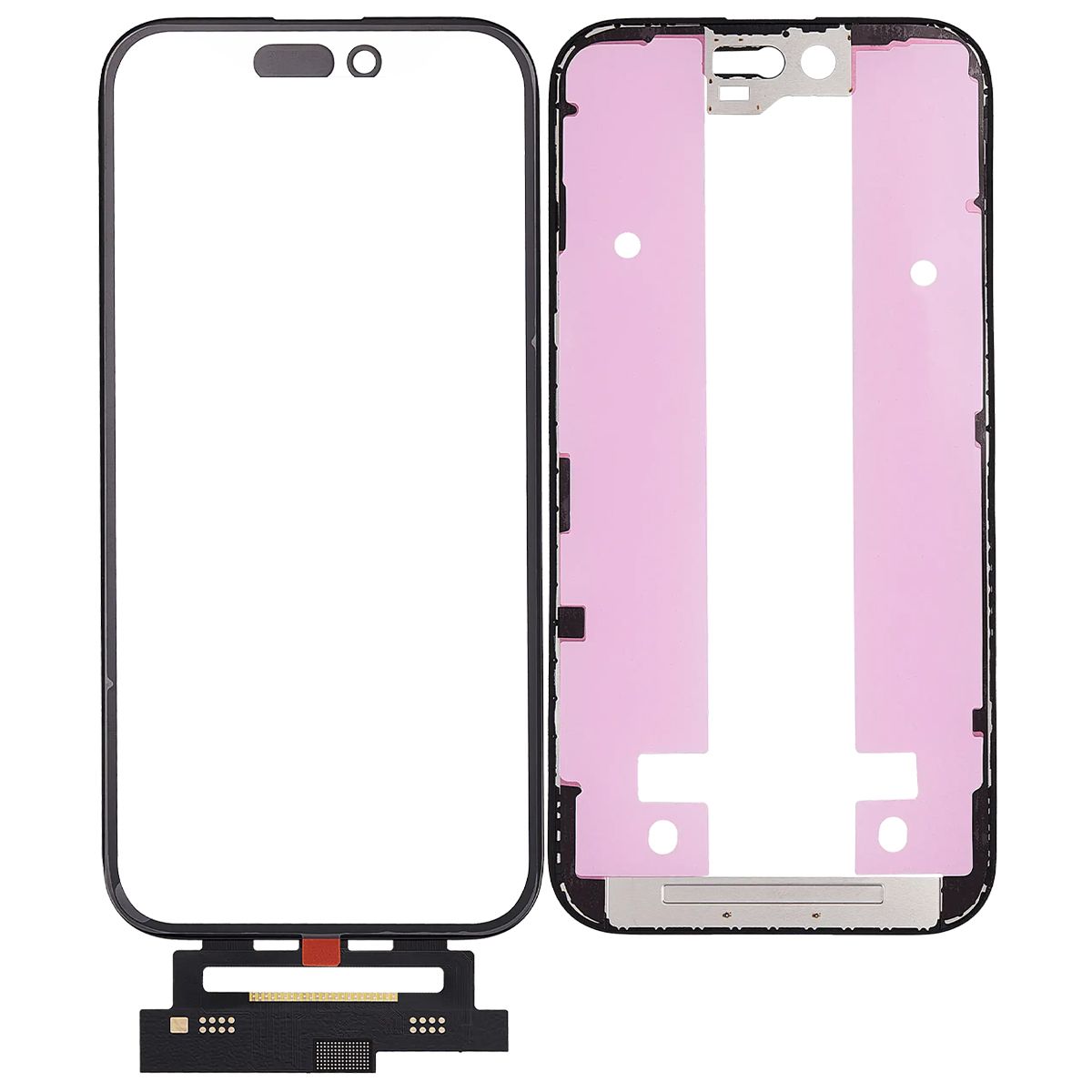 iPhone 15 4 in 1 Short Flex (Digitizer Touch With Glass + OCA + Frame Pre-installed) (OCA Master)