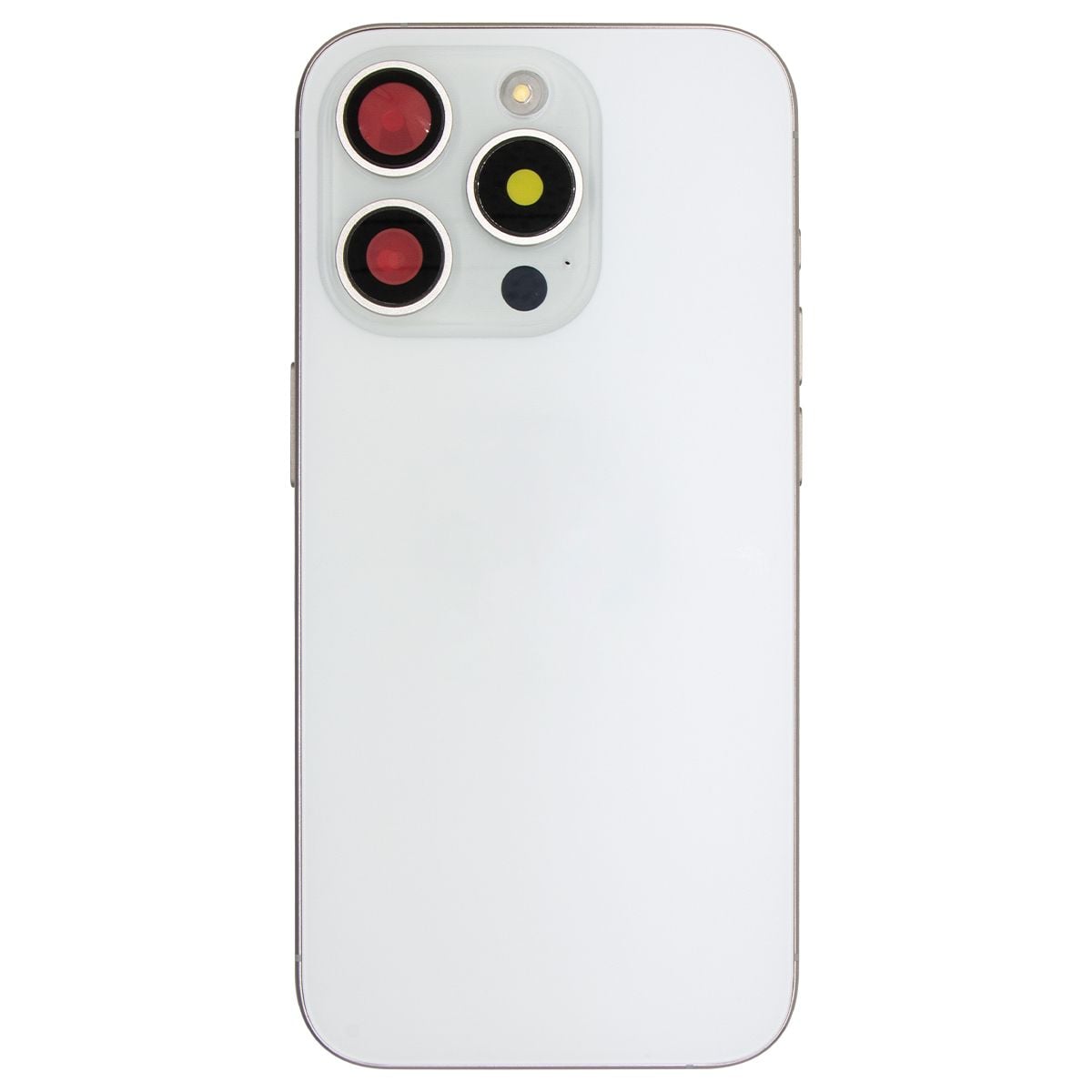 iPhone 15 Pro Back Housing W/ Small Parts White Titanium (OEM PULL)