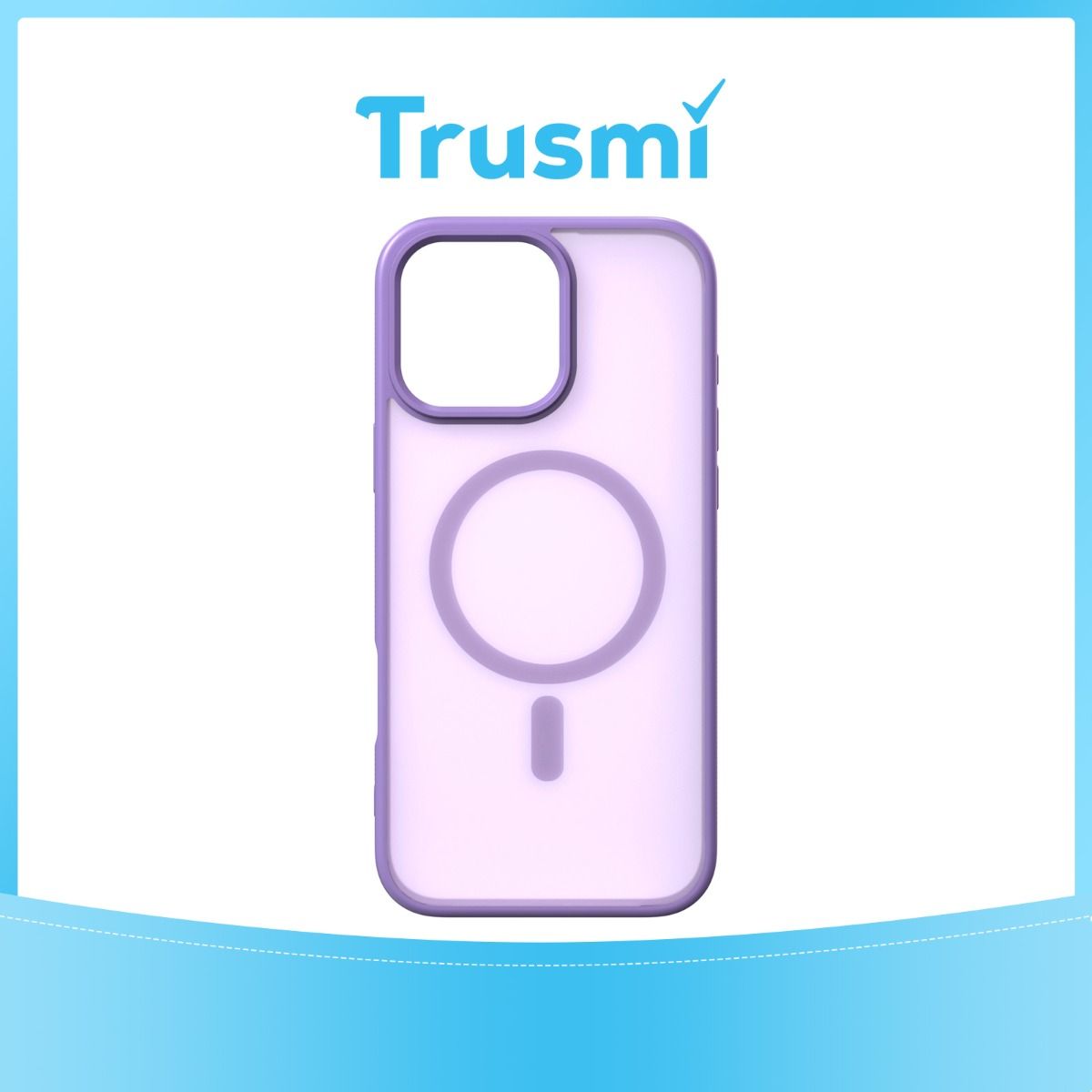 TRUSMI iPhone 12 TPU+PC Magnetic Skin-friendly Matte Phone Case Transparent Purple