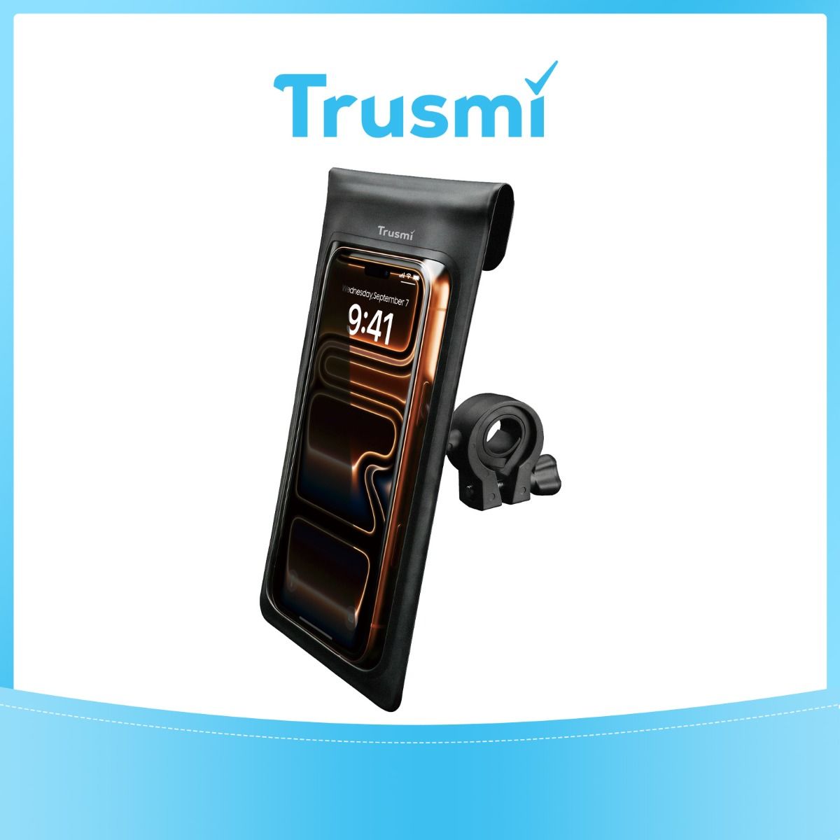 TRUSMI LP21-03 Motorcycle/Bicycle Waterproof Phone Mount Black