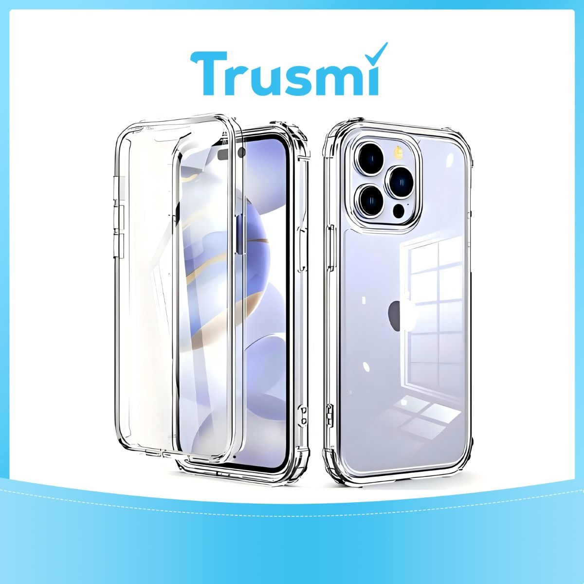 TRUSMI iPhone 13/14 TPU Transparent Phone Case