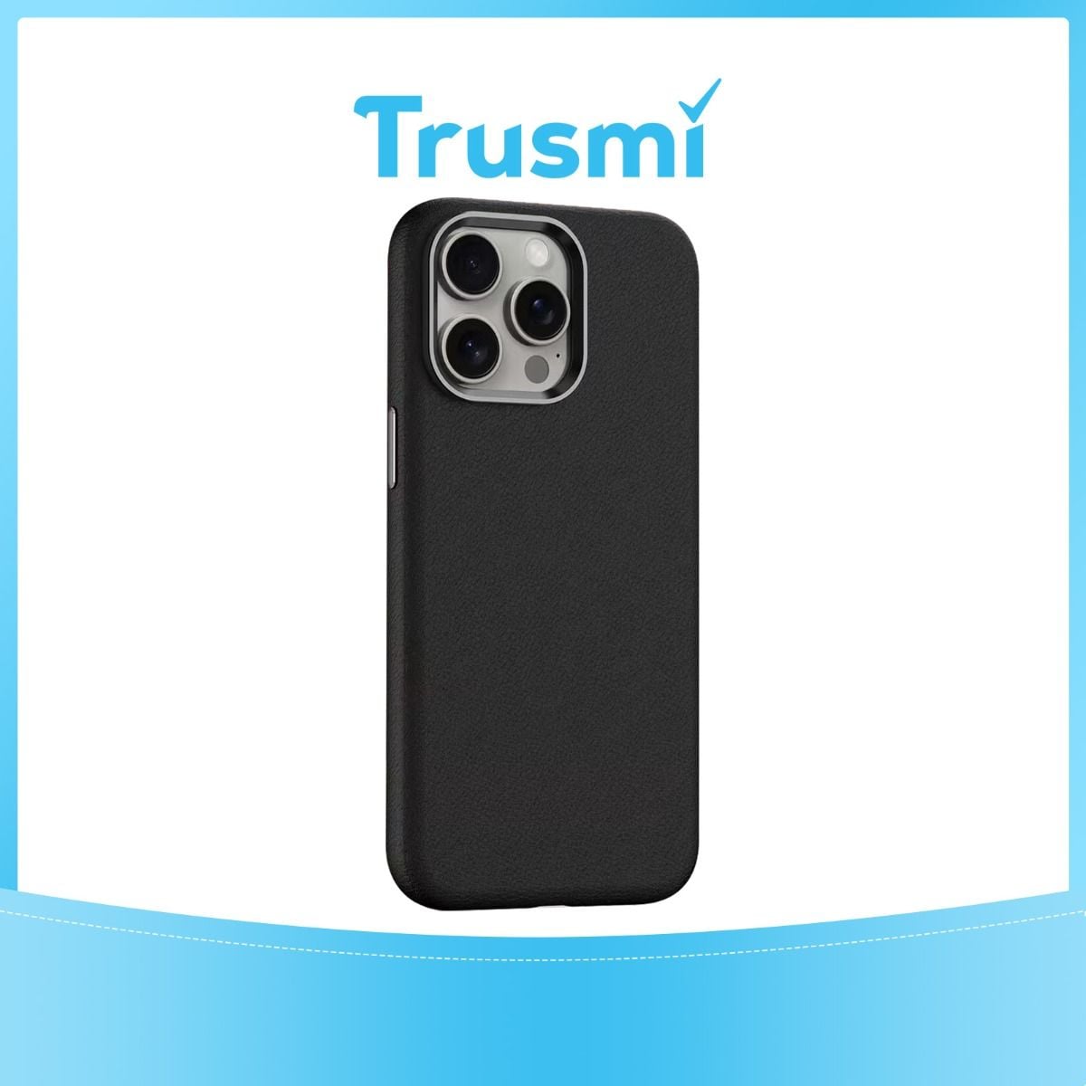 TRUSMI iPhone 13/14 PU Leather Magnetic Phone Case Black