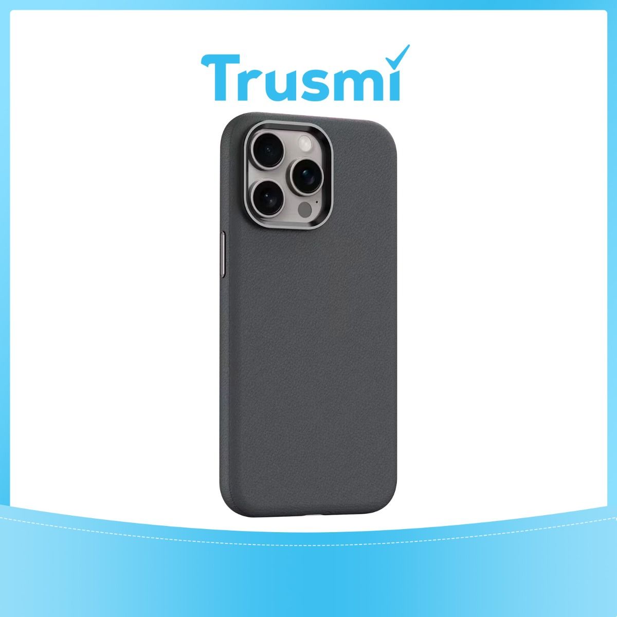 TRUSMI iPhone 13/14 PU Leather Magnetic Phone Case Gray